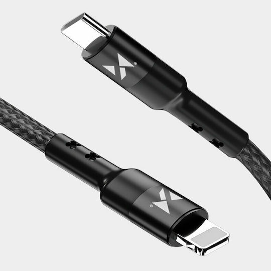 Wozinsky Geflochten USB-C zu Lightning Kabel 18W Schwarz 1m (WUC-PD-CL1B)