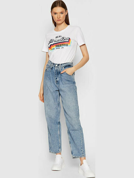 Vintage Logo Women's T-shirt Striped White