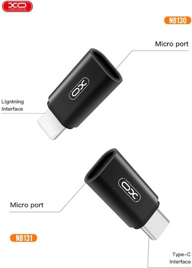 XO NB131 Μετατροπέας USB-C male σε micro USB female 1τμχ