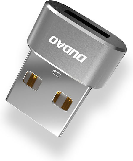 Dudao L16AC Конвертор USB-A мъжки към USB-C женски Черен 1бр