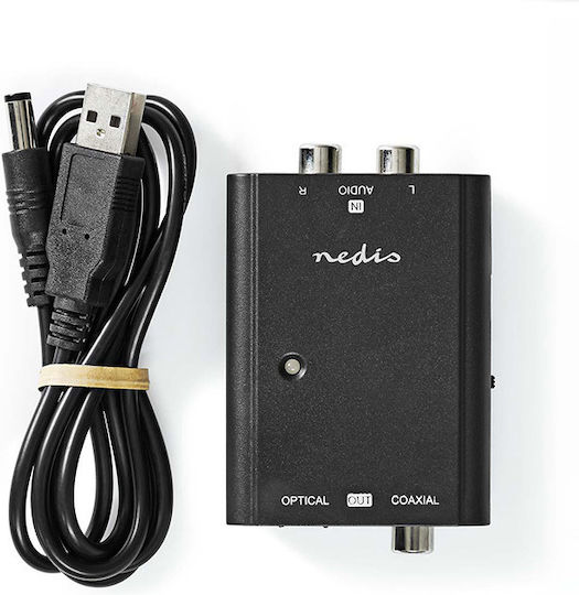 Nedis Μετατροπέας RCA / Toslink female σε RCA 2x female 1τμχ ACON2508BK