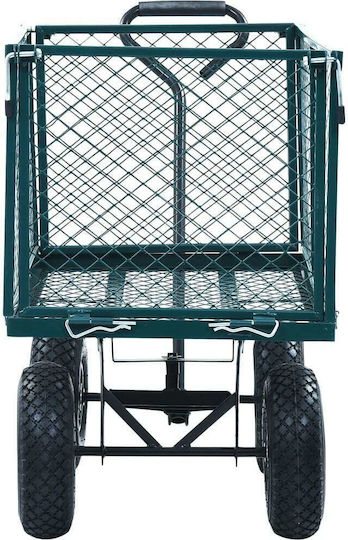 Trailer Garden Cart Four-wheel with Maximum Load Weight 350kg 84x84cm.