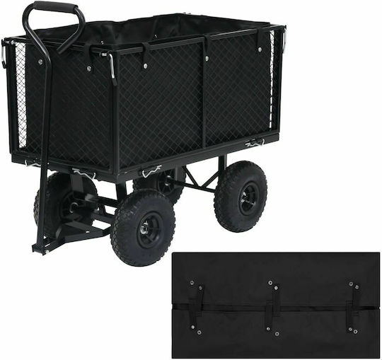 Garden Cart Cover Black 81 x 41 x 40 cm Fabric