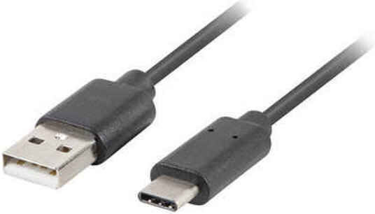 Lanberg USB 2.0 Cable USB-C Male - USB-A 36W Black 1.8m CA-USBO-10CC-0018-BK