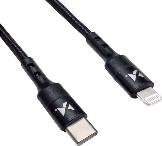 Wozinsky Braided USB-C to Lightning Cable 18W Μαύρο 2m (WUC-PD-CL2B)