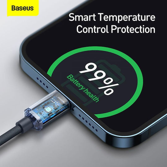 Baseus Crystal Shine Braided USB-C to Lightning Cable 20W Black 1.2m (CAJY000201)