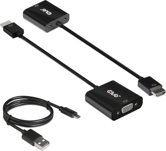 Club3D Μετατροπέας HDMI male σε VGA female 1τμχ CAC-1302