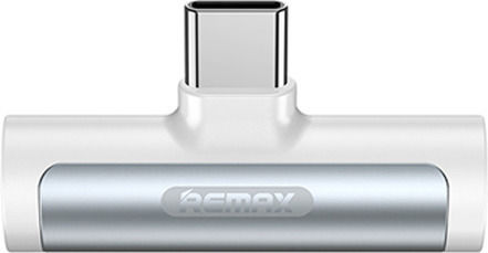 Remax RL-LA03A Converter USB-C Male to 3.5mm / USB-C Female Silver 1 Piece