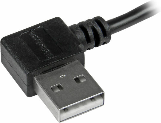 StarTech Angle (90°) USB 2.0 to micro USB Cable Μαύρο 2m (USB2AUB2RA2M)