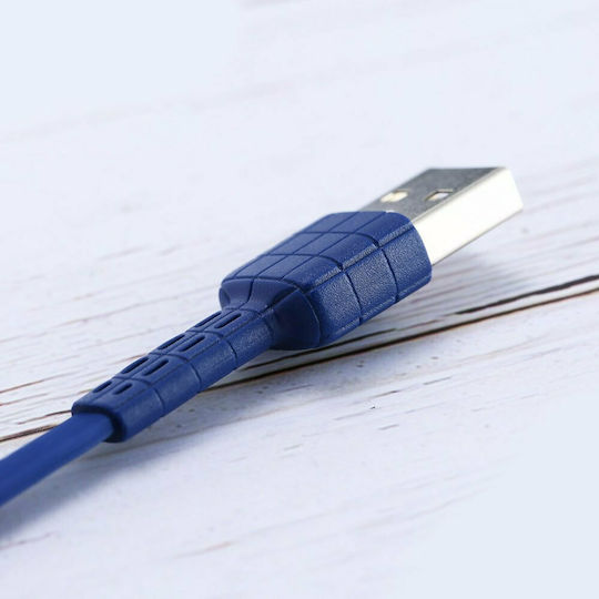 Remax Armor RC-116a Flat USB 2.0 Cable USB-C male - USB-A Μπλε 1m