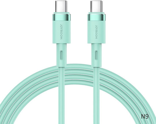 Joyroom S-1230N9 USB 2.0 Cable USB-C male - USB-C 60W PD Πράσινο 1.2m