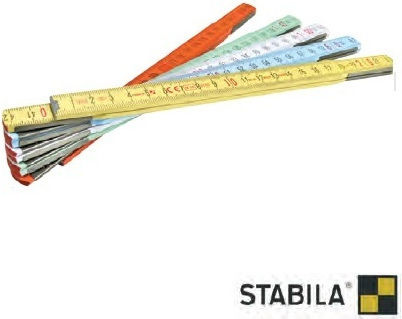 Stabila Πολύχρωμο Ξύλινο Σπαστό Μέτρο 2m