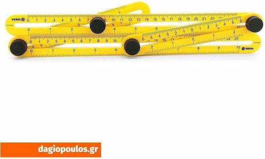 Vorel 18470 Plastic Folding Ruler Angled