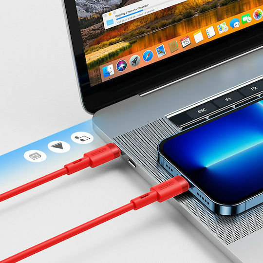 Joyroom S-1224N9 USB-C zu Lightning Kabel 20W Rot 1.2m
