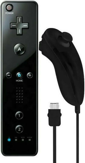 Remote Plus & NunChuck Pack Wireless Gamepad for Wii Black