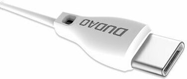 Dudao Cablu USB 2.0 USB-C Masculin - USB-A Alb 1m L4T