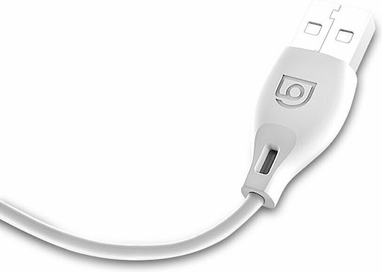 Dudao Cablu USB 2.0 USB-C Masculin - USB-A Alb 1m L4T