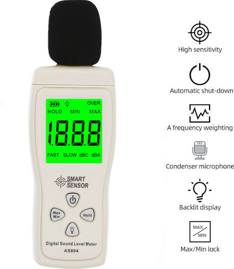 AS804+ Decibel Meter 30-130dB