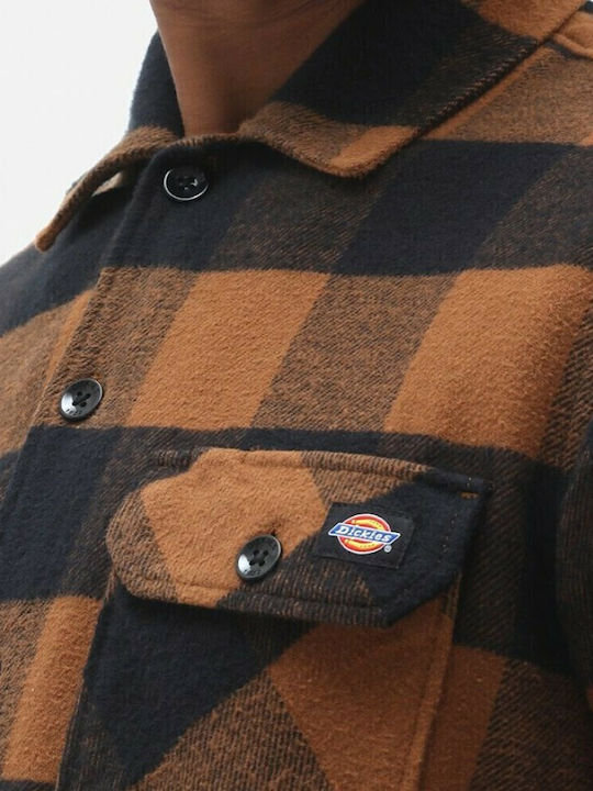 New Sacramento Long-sleeved Flannel Shirt Checked Brown Duck