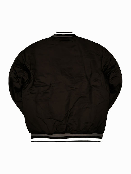 Varsity Bomber Jacket Collegejacke Jacke Schwarz