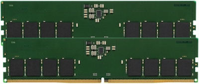 Kingston 32GB DDR5 RAM με 2 Modules (2x16GB) και Ταχύτητα 4800 για Desktop