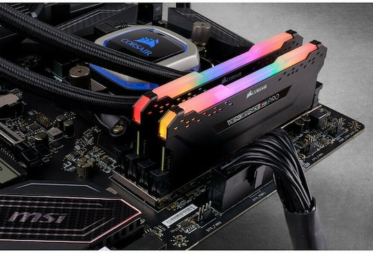 Corsair Vengeance RGB Pro 32GB DDR4 RAM cu 2 module (2x16GB) și