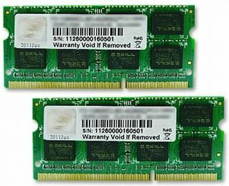 G.Skill 8GB DDR3 RAM с 2 модула (2x4GB) и Скорост 1066 за Лаптоп