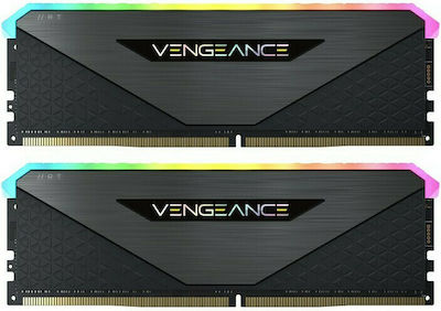 Corsair Vengeance RGB RT 16GB DDR4 RAM με 2 Modules (2x8GB) και Ταχύτητα 4000 για Desktop