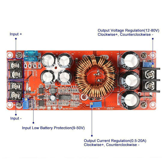 Boost Step Up Converter - Power Supply Module 1200W 20A
