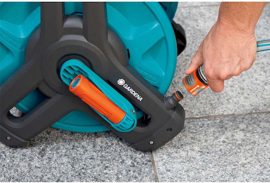 Gardena 50 Classic Wall Mounted Hose Reel with 20m Hose with Rewind Handle