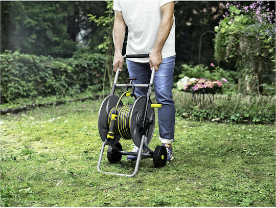 Karcher ΗΤ 80 Τροχήλατη Ανέμη Ποτίσματος με Λάστιχο 20m με Χερούλι Μαζέματος