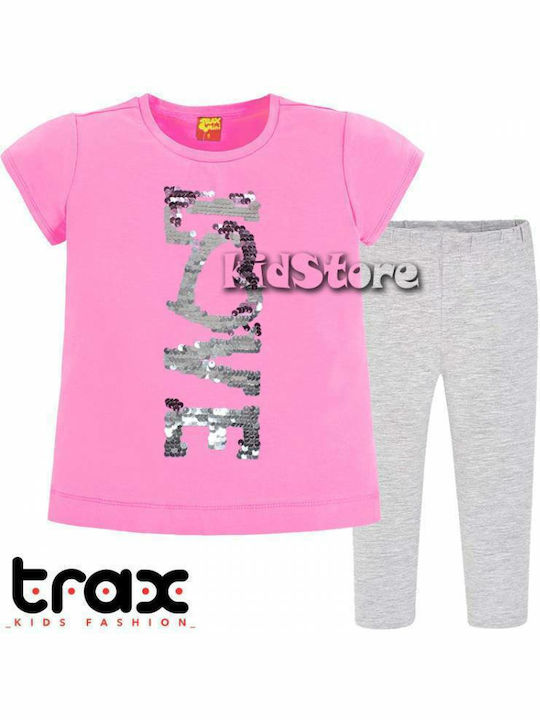 Trax Kids Set with Leggings Summer 2pcs Pink