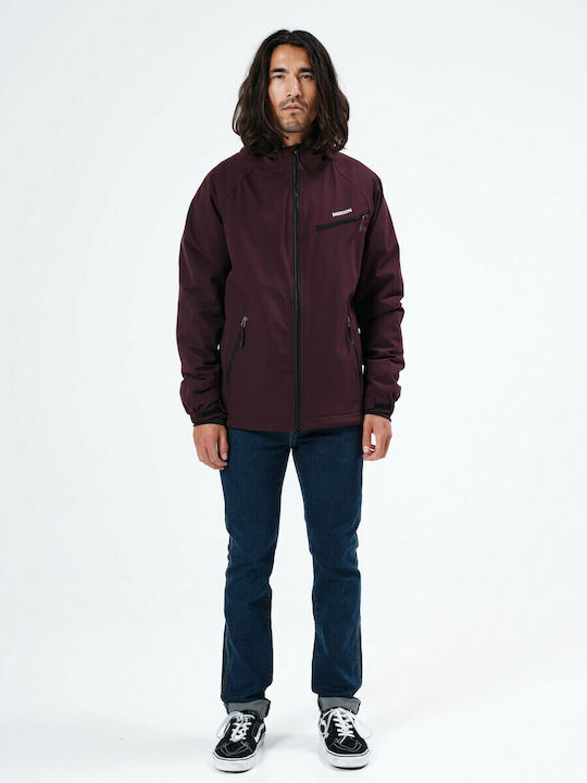 Winter Jacke Wasserdicht und Winddicht Burgundisch