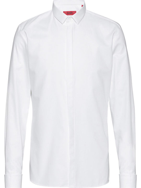 Ejinar Long-sleeved Cotton Shirt White