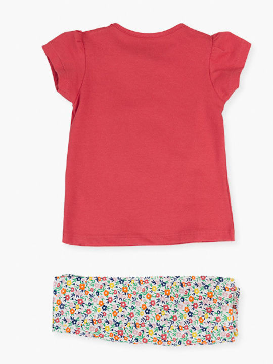 Kids Clothing Set with Leggings Summer 2 Pieces Fuchsia