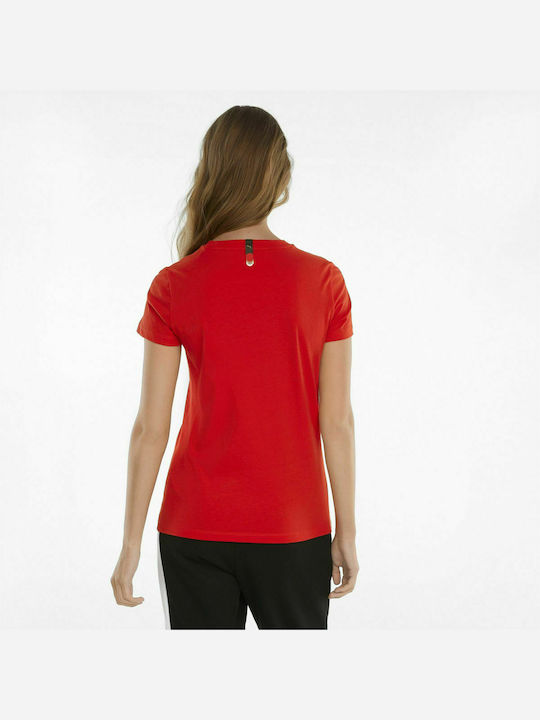 Puma Graphic Women's Athletic T-shirt Red