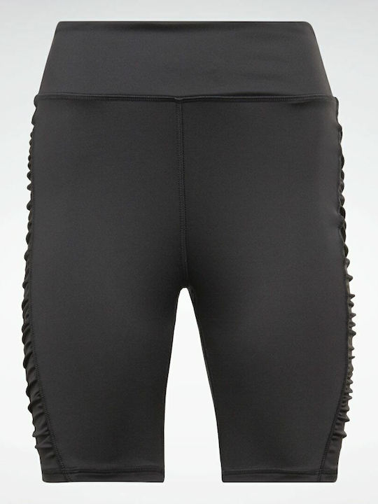 Studio Ruched Running Γυναικείο Ποδηλατικό Κολάν Ψηλόμεσο Μαύρο
