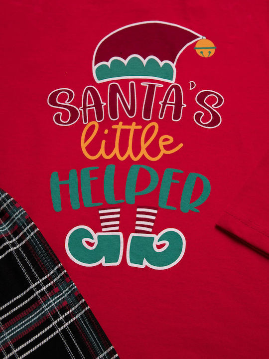 Minerva Kids' Pajamas Winter Red XMAS ELF