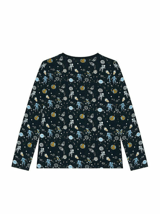 Name It Παιδική Πιτζάμα Χειμωνιάτικη Βαμβακερή Navy Μπλε
