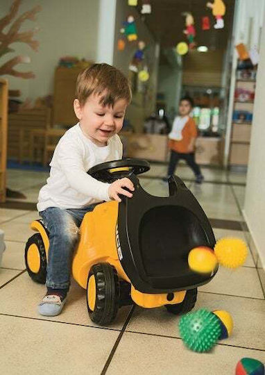Rolly Toys Roller Tractor JBC Dumper Baby Push Walker for 12+ Months Yellow