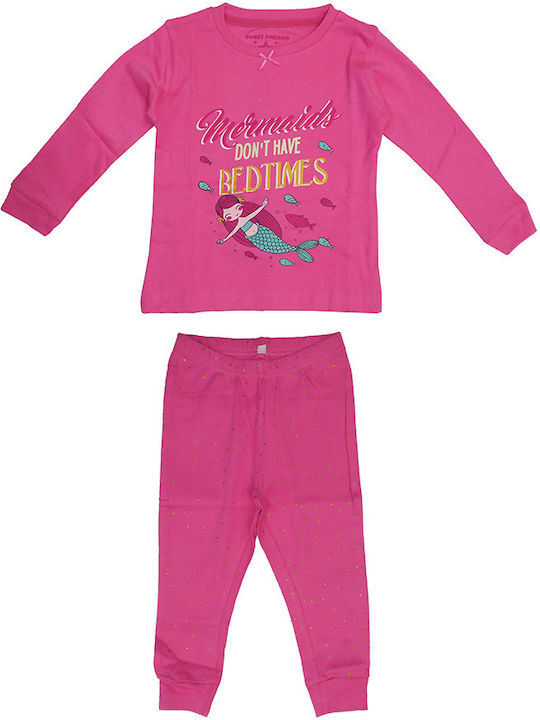 Energiers Kids Pyjamas Winter Cotton Pink