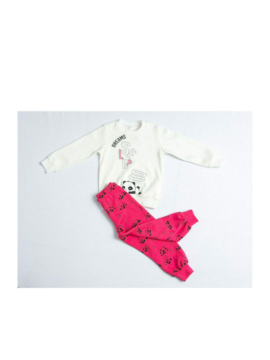 Dreams by Joyce Set Top & Bottom Kids Winter Pyjamas White