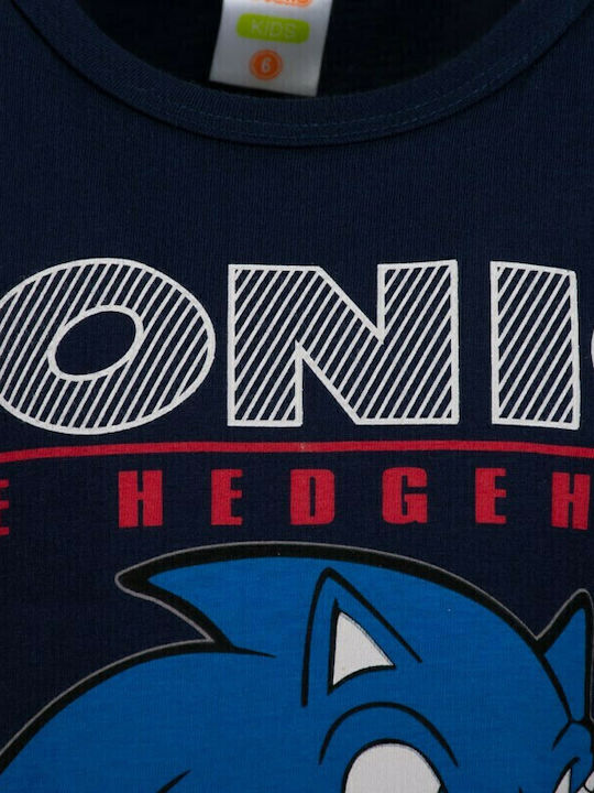 Nina Club Детска Лятна Синя Пижама Sonic