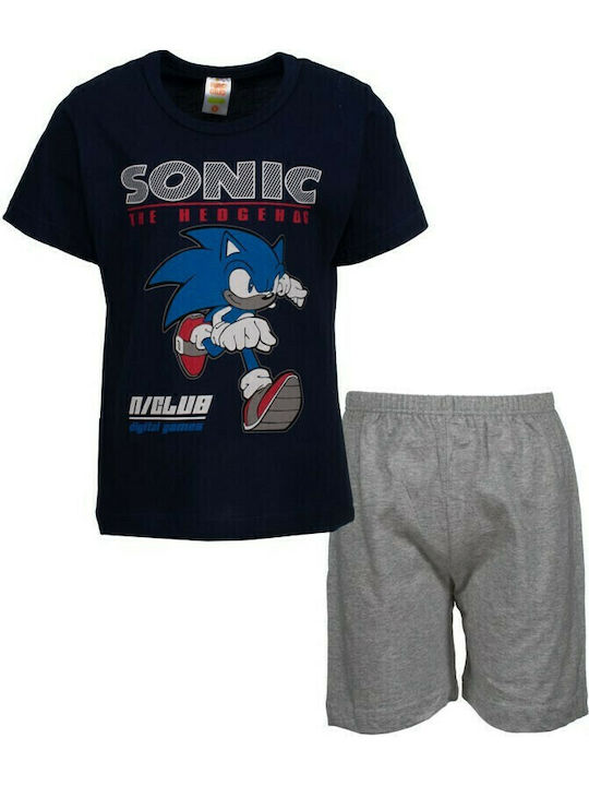 Nina Club Детска Лятна Синя Пижама Sonic