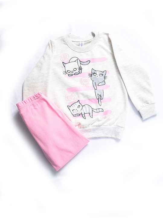 Dreams by Joyce Set Top & Bottom Kids Winter Pyjamas Gray