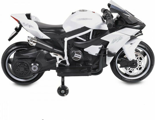Kids Motorbike Inspired Ninja Duo Electric 12 Volt White