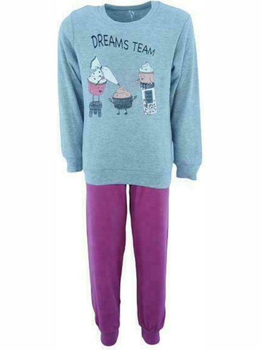 Dreams by Joyce Set Top & Bottom Kids Winter Pyjamas Gray