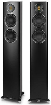 Elac Carina FS247.4 FS247.4 Paar Hi-Fi Lautsprecher Boden 120W 2.5 Anzahl von Fahrern B21.64xT20.47xH106cm. Schwarz