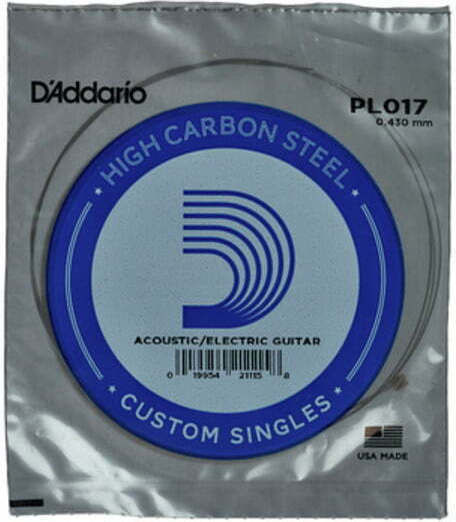 Daddario Plain Singles Monē Chordē Steel Ilektrikēs Kitharas 17