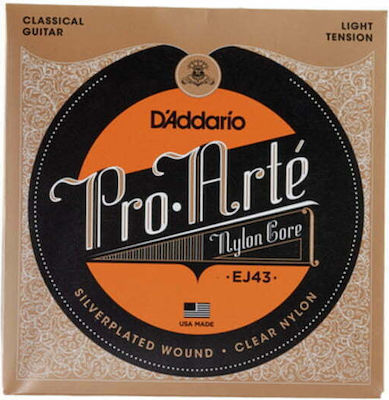 Daddario Set Nylon Saiten für Klassische Gitarre Pro-Arté Nylon Light Tension EJ43